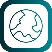 Earth Globe Vector Icon Design