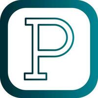 Letter P Vector Icon Design