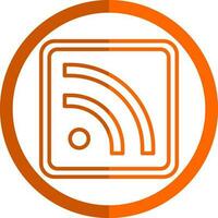 diseño de icono de vector de rss