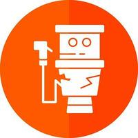 Damage Toilet Vector Icon Design