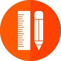 Ruler and pencil Vector Icon Design