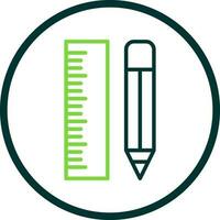 Ruler and pencil Vector Icon Design