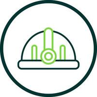 Torch helmet Vector Icon Design