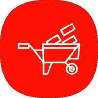 Wheelbarrow Vector Icon Design