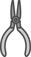 Needle nose pliers Vector Icon Design