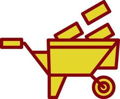 Wheelbarrow Vector Icon Design