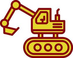 Escavator Vector Icon Design