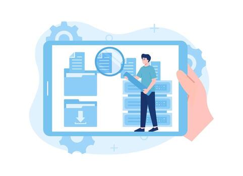 Check input data trending concept flat illustration vector