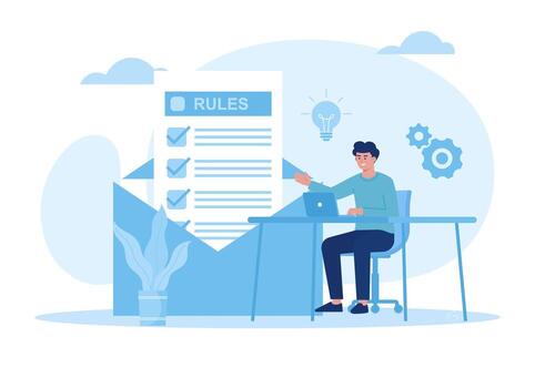 Send data via message concept flat illustration vector