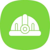 Torch helmet Vector Icon Design