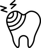 Broken Tooth Vector Icon Design