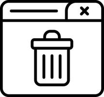 diseño de icono de vector de bote de basura