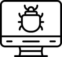 Computer Bug Vector Icon Design