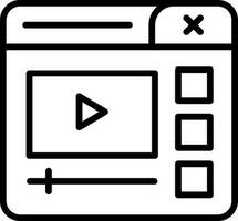 diseño de icono de vector de reproductor de video