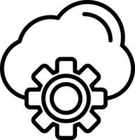 nube ajustes vector icono diseño