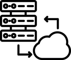 nube servidor vector icono diseño