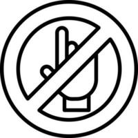 Do Not Touch Vector Icon Design