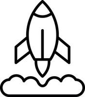 Rocket Launch Vector Icon Design