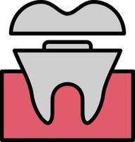 Dental Crown Vector Icon Design