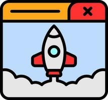 Rocket Launch Vector Icon Design