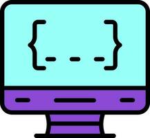 diseño de icono de vector de programación