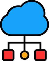 diseño de icono de vector de computación en la nube