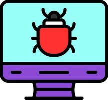 Computer Bug Vector Icon Design
