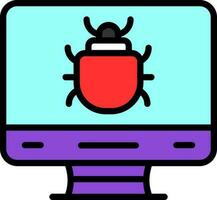 Computer Bug Vector Icon Design