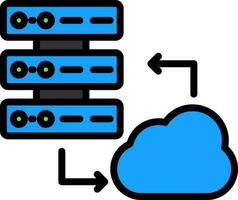 Cloud Server Vector Icon Design