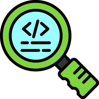 Quick Review Code Vector Icon Design