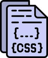 diseño de icono de vector de archivo css