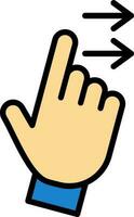 Swipe Right Vector Icon Design