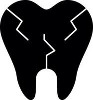 Broken Tooth Vector Icon Design