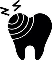 Broken Tooth Vector Icon Design