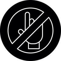 Do Not Touch Vector Icon Design