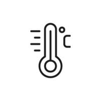 termómetro para temperatura medición iconos clima termómetro icono. vector