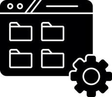 Folder Management Vector Icon Design