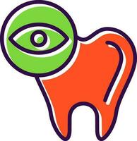 diseño de icono de vector de chequeo dental