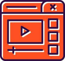 diseño de icono de vector de reproductor de video