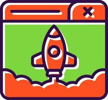 Rocket Launch Vector Icon Design