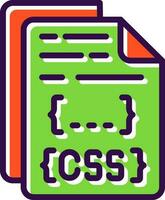 diseño de icono de vector de archivo css