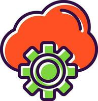 Cloud Settings Vector Icon Design