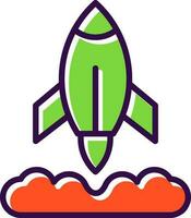 Rocket Launch Vector Icon Design