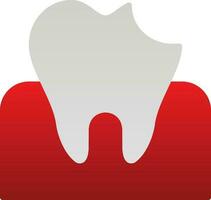 dental caries vector icono diseño