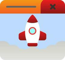 Rocket Launch Vector Icon Design