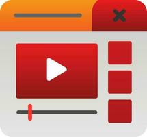 Video Player Vector Icon Design