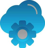 Cloud Settings Vector Icon Design