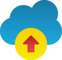 Cloud Upload Vector Icon Design