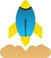 Rocket Launch Vector Icon Design