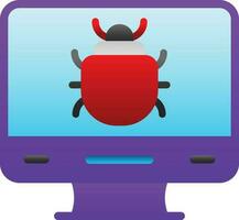 Computer Bug Vector Icon Design